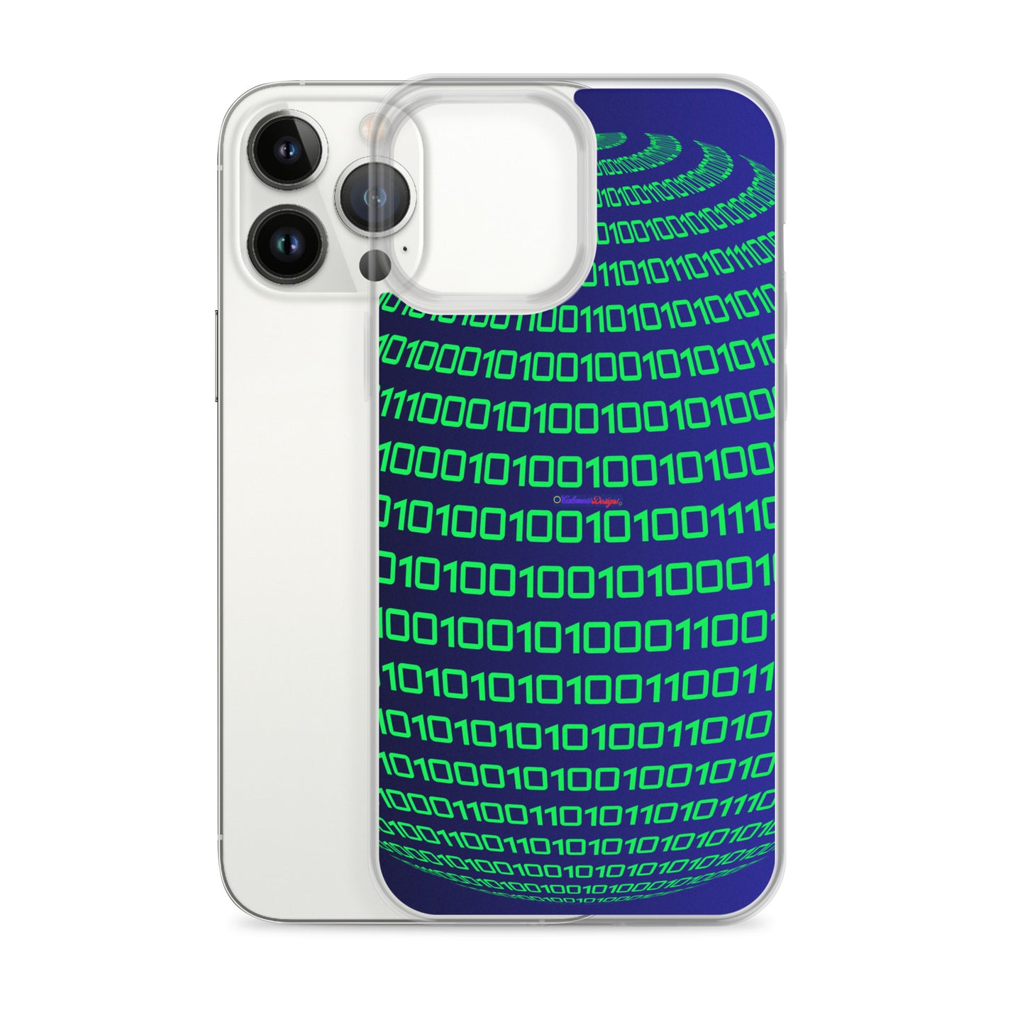 Sphere Binary Code ICON, Ones and Zeros, CALMNESS DESIGNS,  Creative Designer's,  Clear Case for iPhone®