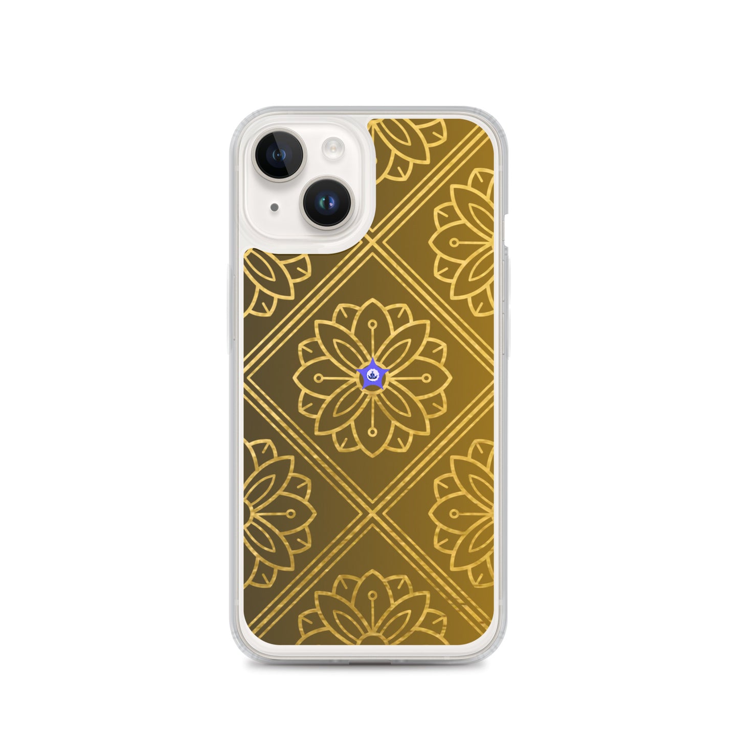 Bidri Decorative Elements Seamless Pattern Line art Clean-GOLD, CALMNESS DESIGNS,  Creative Designer's,  Clear Case for iPhone®