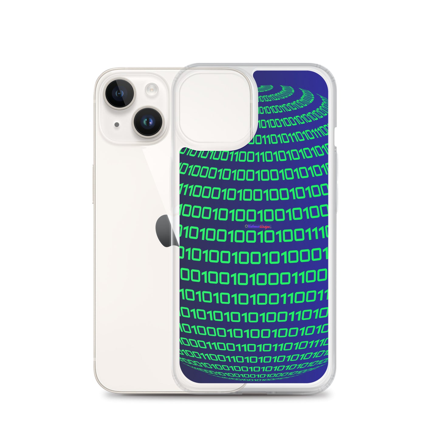 Sphere Binary Code ICON, Ones and Zeros, CALMNESS DESIGNS,  Creative Designer's,  Clear Case for iPhone®