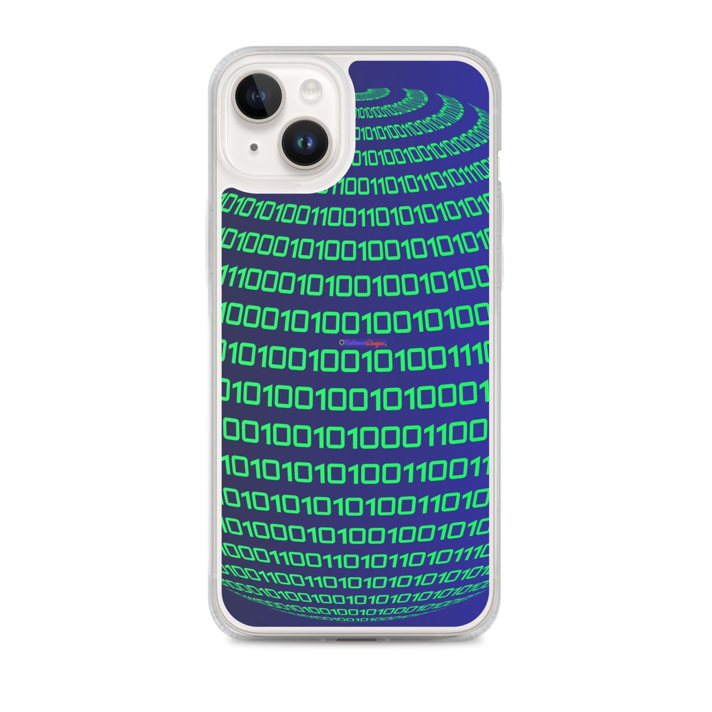 Sphere Binary Code ICON, Ones and Zeros, CALMNESS DESIGNS,  Creative Designer's,  Clear Case for iPhone®