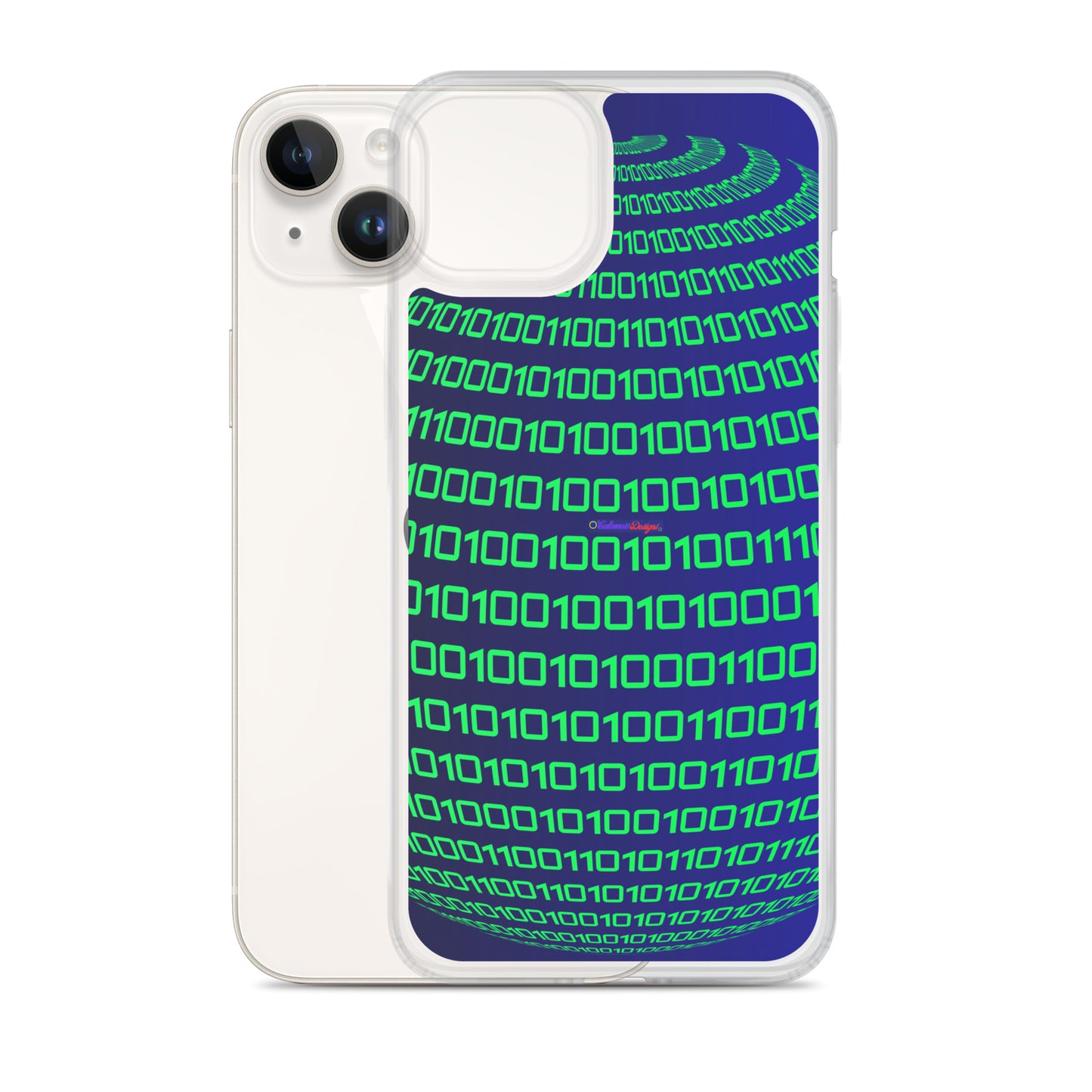 Sphere Binary Code ICON, Ones and Zeros, CALMNESS DESIGNS,  Creative Designer's,  Clear Case for iPhone®