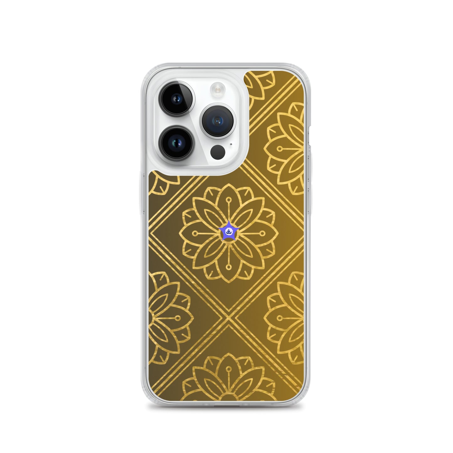 Bidri Decorative Elements Seamless Pattern Line art Clean-GOLD, CALMNESS DESIGNS,  Creative Designer's,  Clear Case for iPhone®