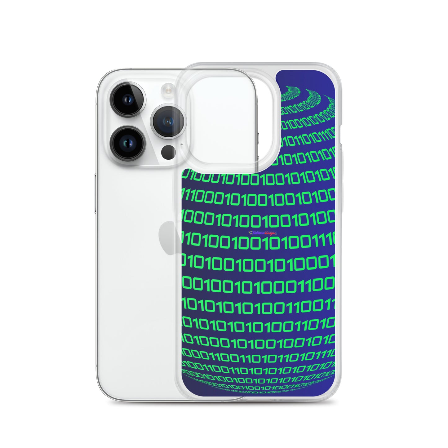 Sphere Binary Code ICON, Ones and Zeros, CALMNESS DESIGNS,  Creative Designer's,  Clear Case for iPhone®