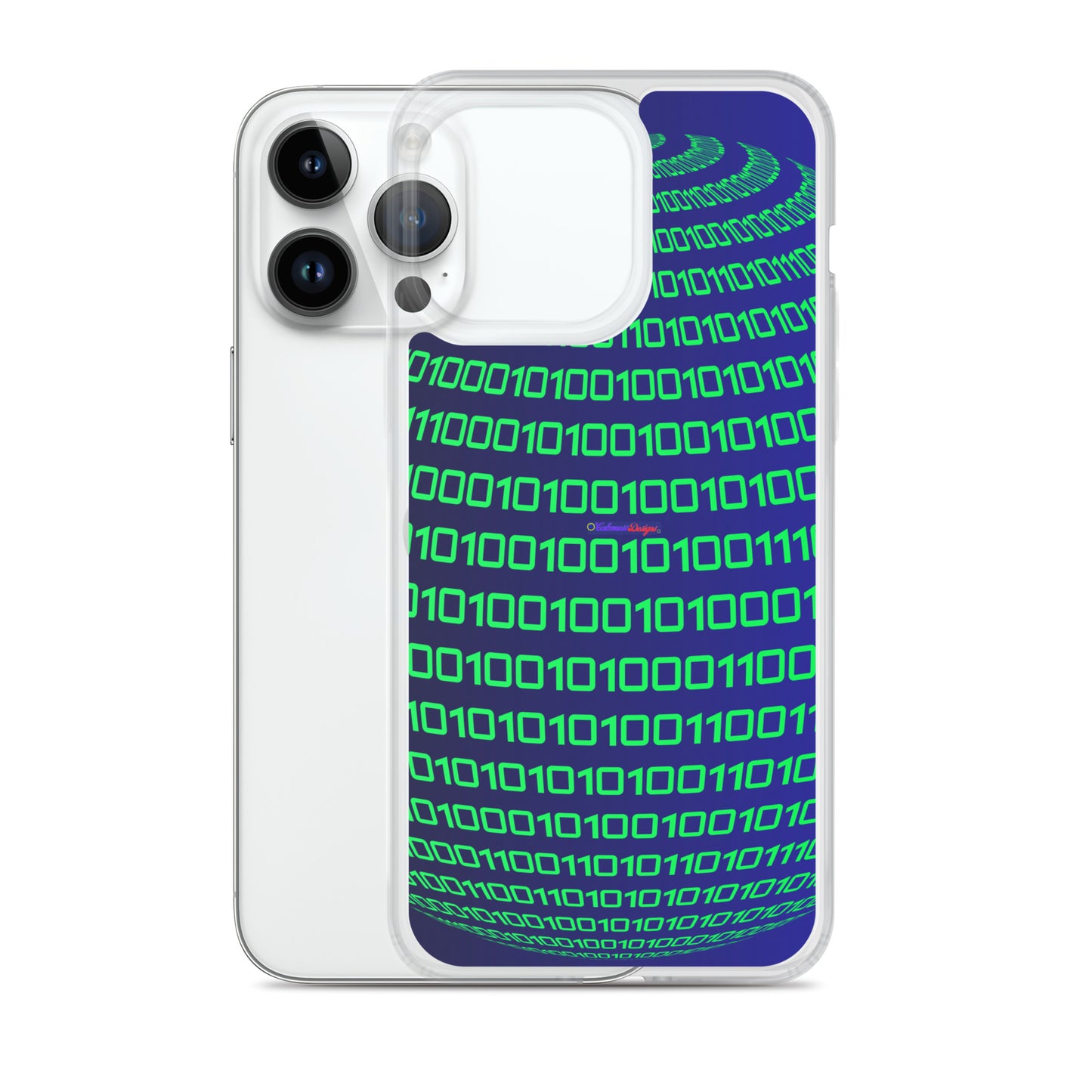 Sphere Binary Code ICON, Ones and Zeros, CALMNESS DESIGNS,  Creative Designer's,  Clear Case for iPhone®