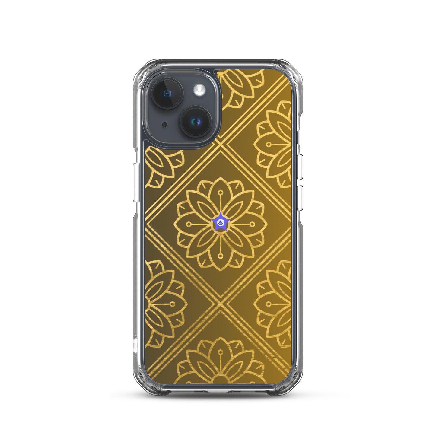 Bidri Decorative Elements Seamless Pattern Line art Clean-GOLD, CALMNESS DESIGNS,  Creative Designer's,  Clear Case for iPhone®