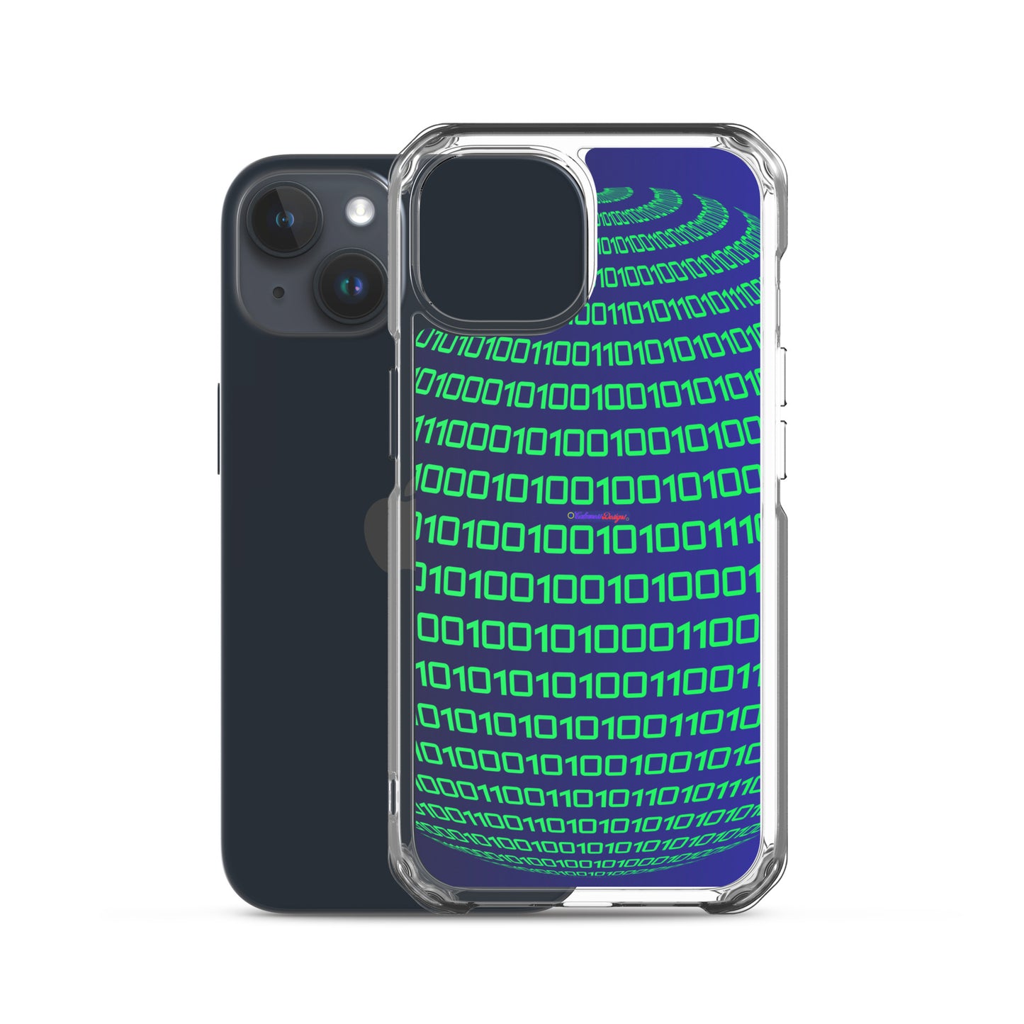 Sphere Binary Code ICON, Ones and Zeros, CALMNESS DESIGNS,  Creative Designer's,  Clear Case for iPhone®