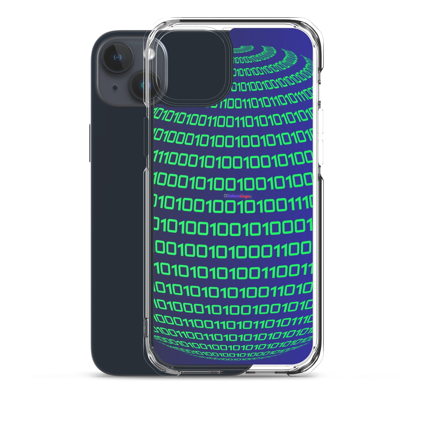 Sphere Binary Code ICON, Ones and Zeros, CALMNESS DESIGNS,  Creative Designer's,  Clear Case for iPhone®