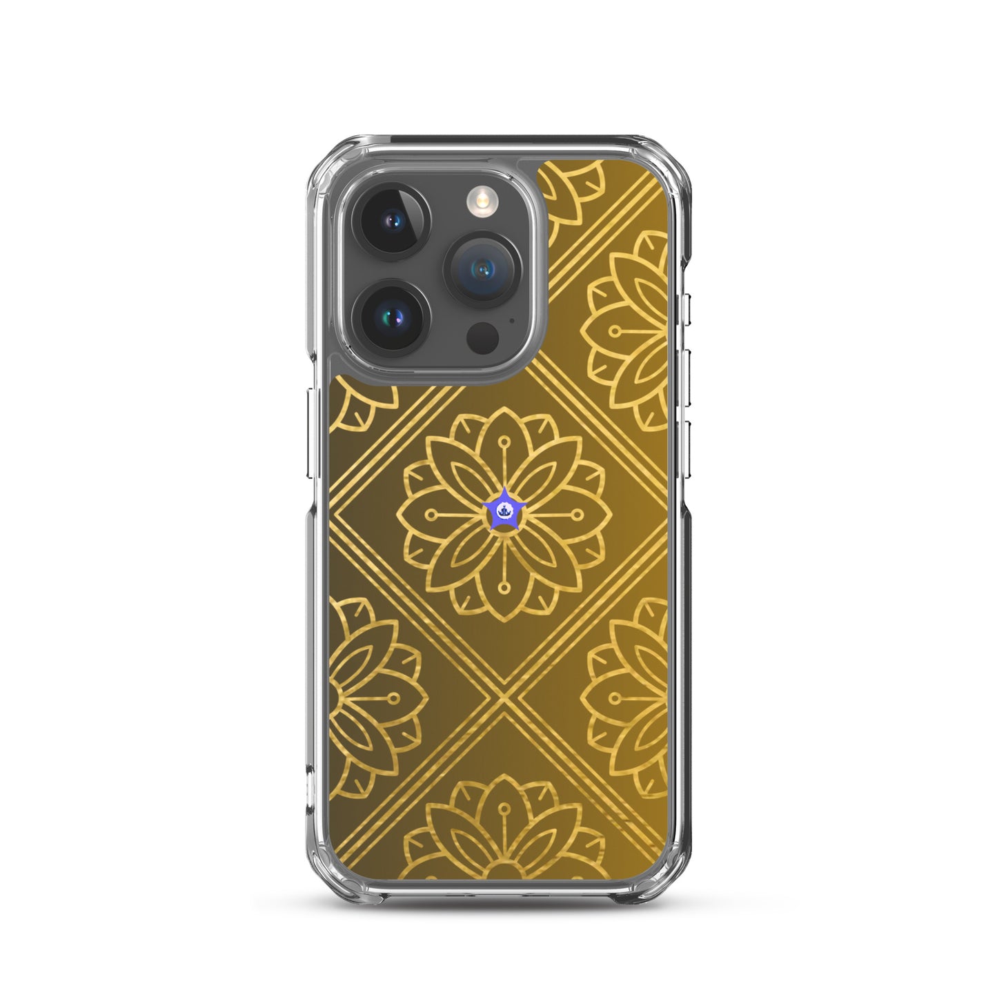 Bidri Decorative Elements Seamless Pattern Line art Clean-GOLD, CALMNESS DESIGNS,  Creative Designer's,  Clear Case for iPhone®