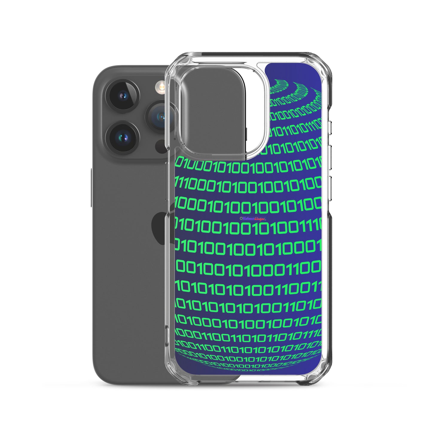 Sphere Binary Code ICON, Ones and Zeros, CALMNESS DESIGNS,  Creative Designer's,  Clear Case for iPhone®