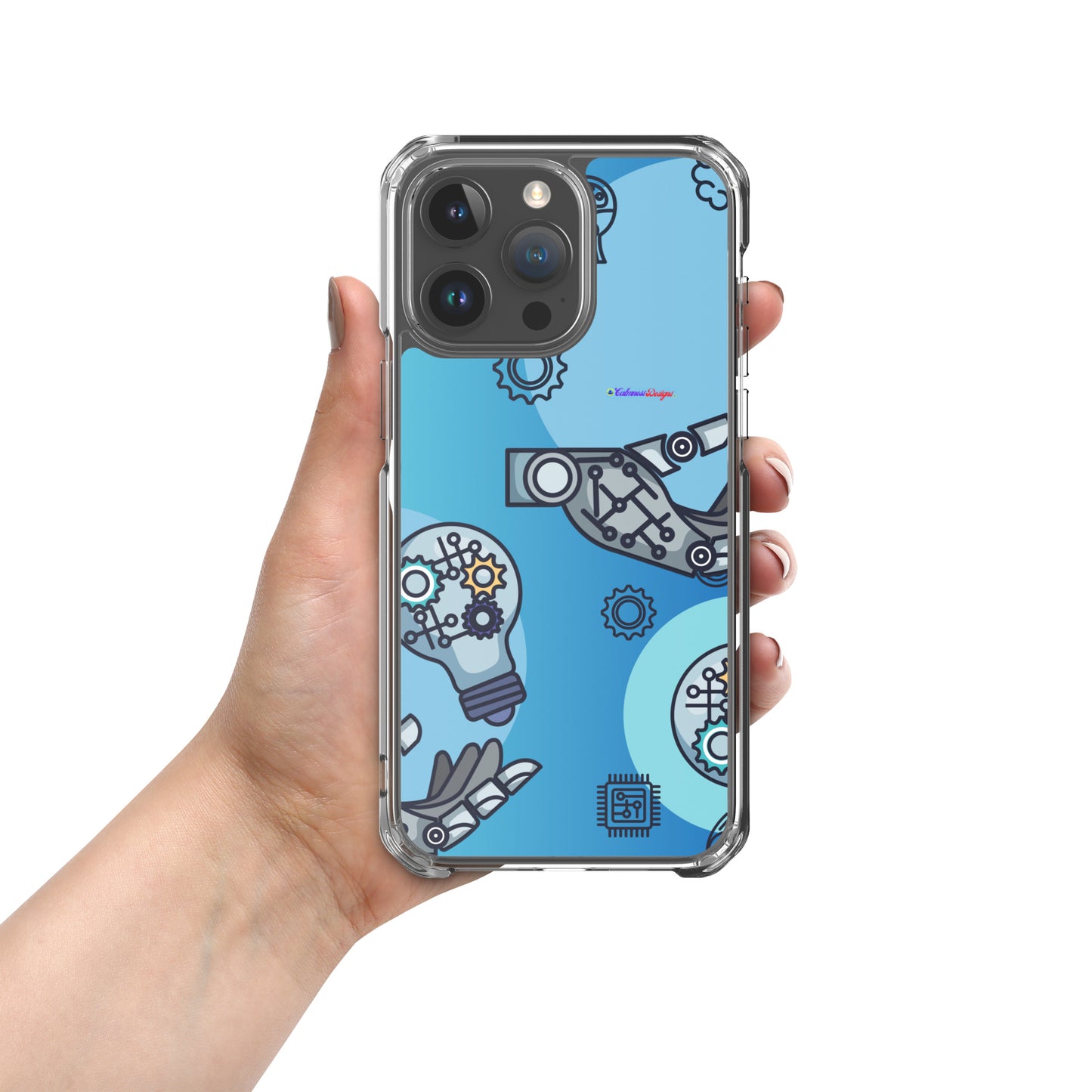 Circuit Board Technology, Hand Drawn Electronic Integrated Circuit, Digital Network Technology,  Clear Case for iPhone®