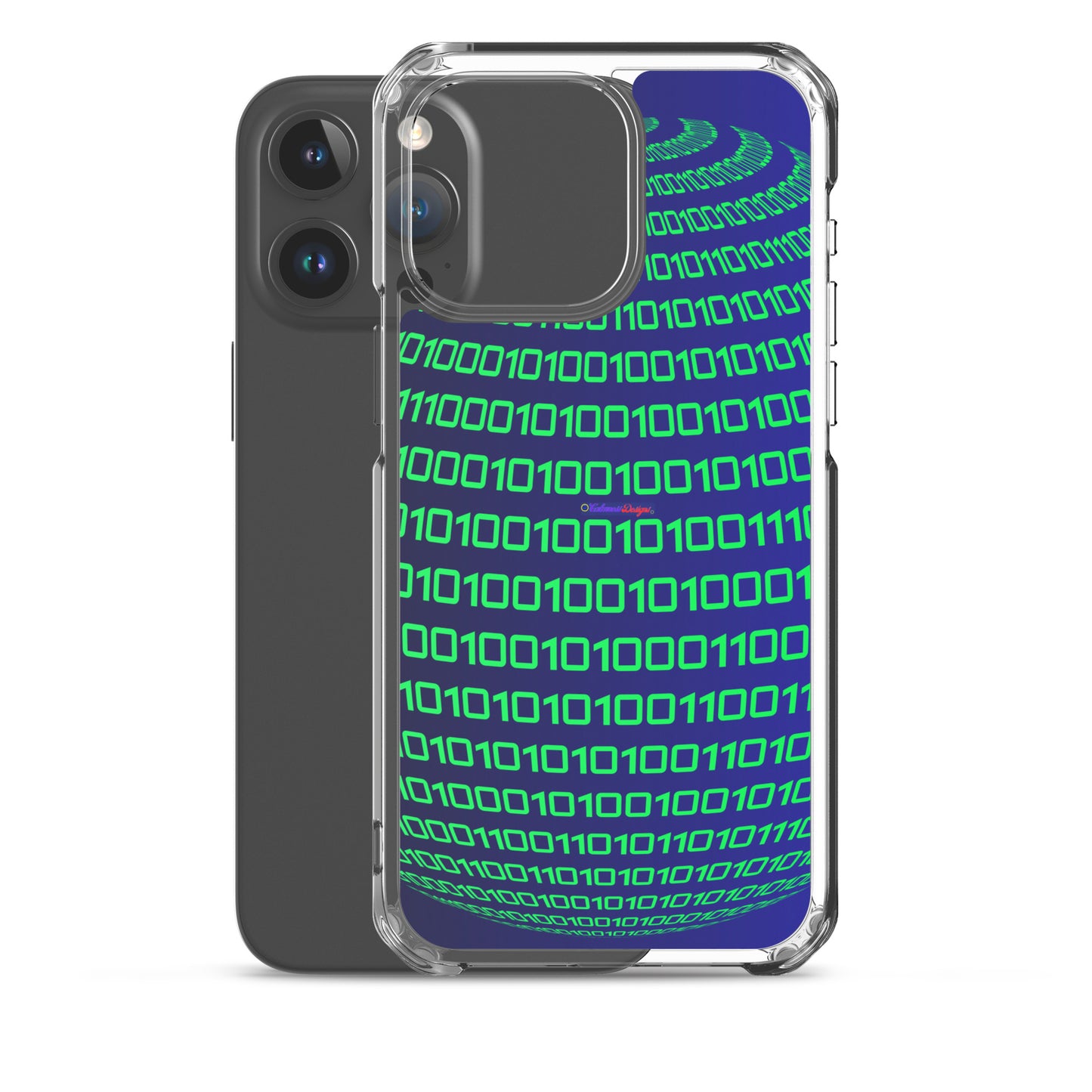 Sphere Binary Code ICON, Ones and Zeros, CALMNESS DESIGNS,  Creative Designer's,  Clear Case for iPhone®