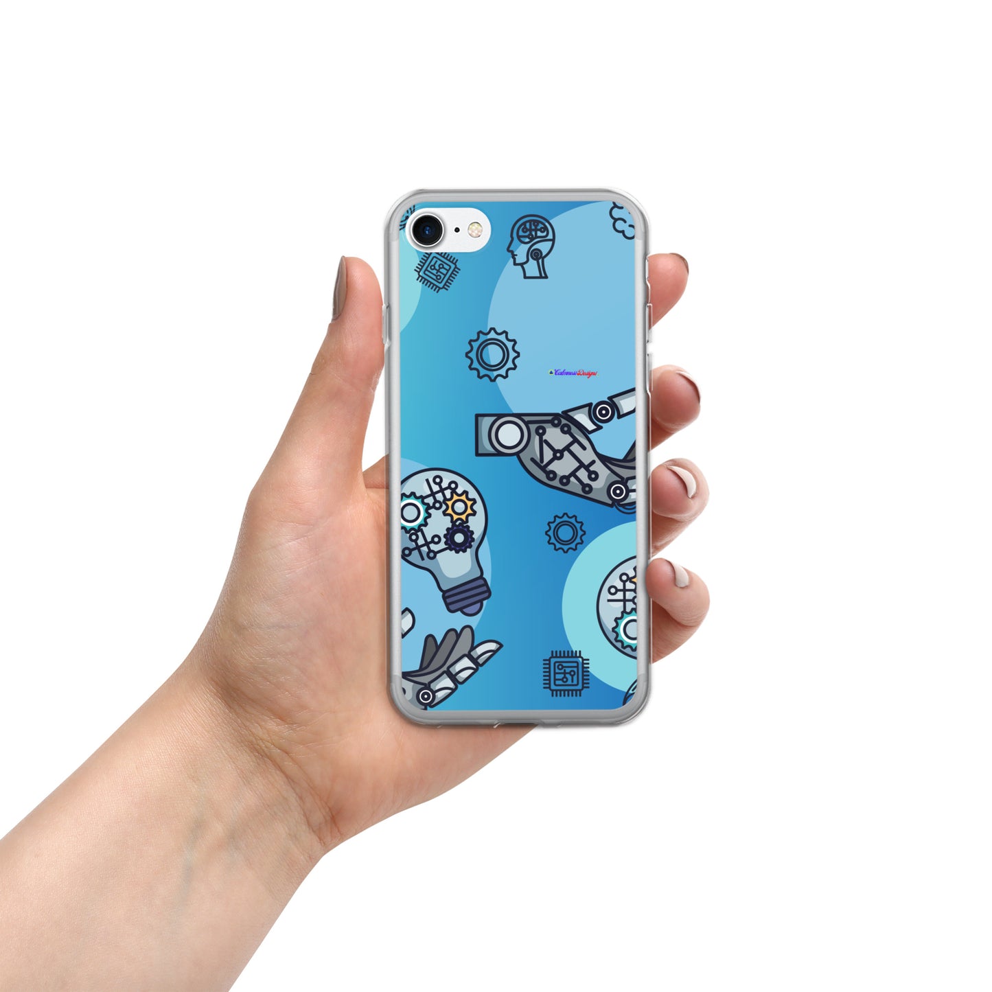 Circuit Board Technology, Hand Drawn Electronic Integrated Circuit, Digital Network Technology,  Clear Case for iPhone®