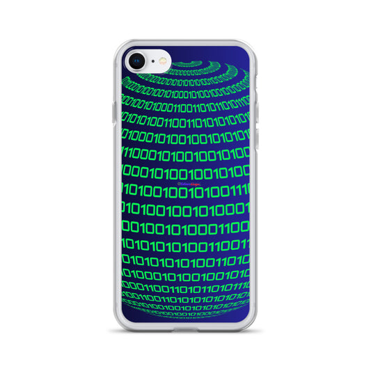 Sphere Binary Code ICON, Ones and Zeros, CALMNESS DESIGNS,  Creative Designer's,  Clear Case for iPhone®