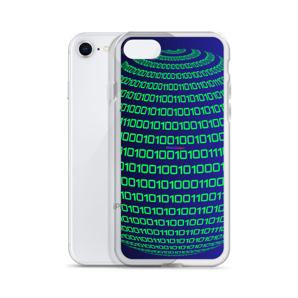 Sphere Binary Code ICON, Ones and Zeros, CALMNESS DESIGNS,  Creative Designer's,  Clear Case for iPhone®