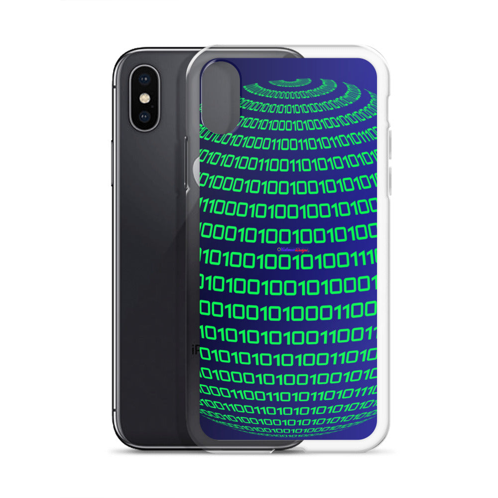 Sphere Binary Code ICON, Ones and Zeros, CALMNESS DESIGNS,  Creative Designer's,  Clear Case for iPhone®