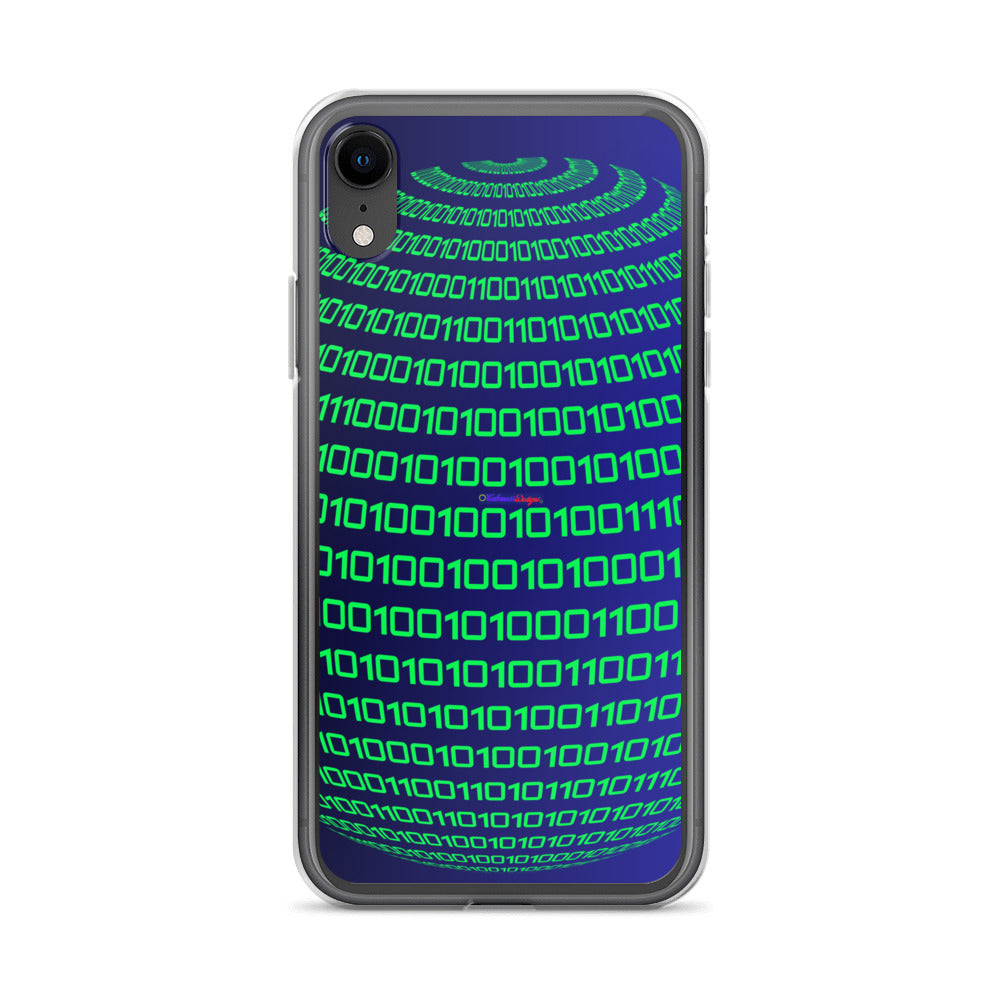 Sphere Binary Code ICON, Ones and Zeros, CALMNESS DESIGNS,  Creative Designer's,  Clear Case for iPhone®