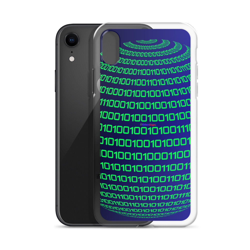 Sphere Binary Code ICON, Ones and Zeros, CALMNESS DESIGNS,  Creative Designer's,  Clear Case for iPhone®