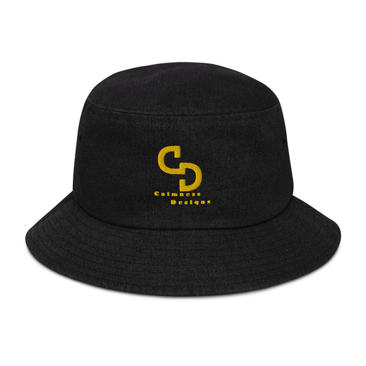 Calmness Designs, (C D) Logo, Creative Designs,   Denim bucket hat