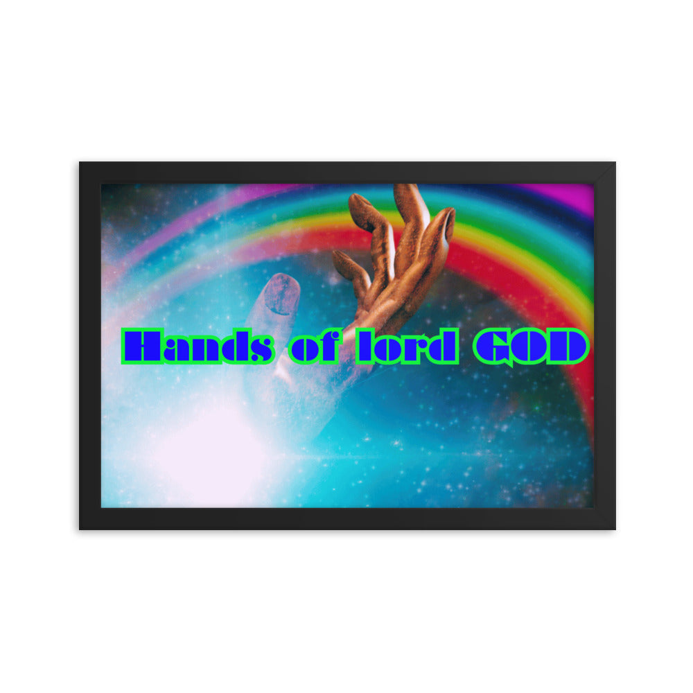 Hands of GOD, Touch me Lord,  Framed poster