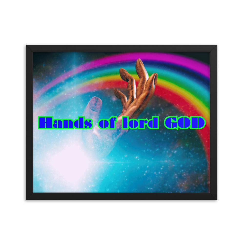 Hands of GOD, Touch me Lord,  Framed poster