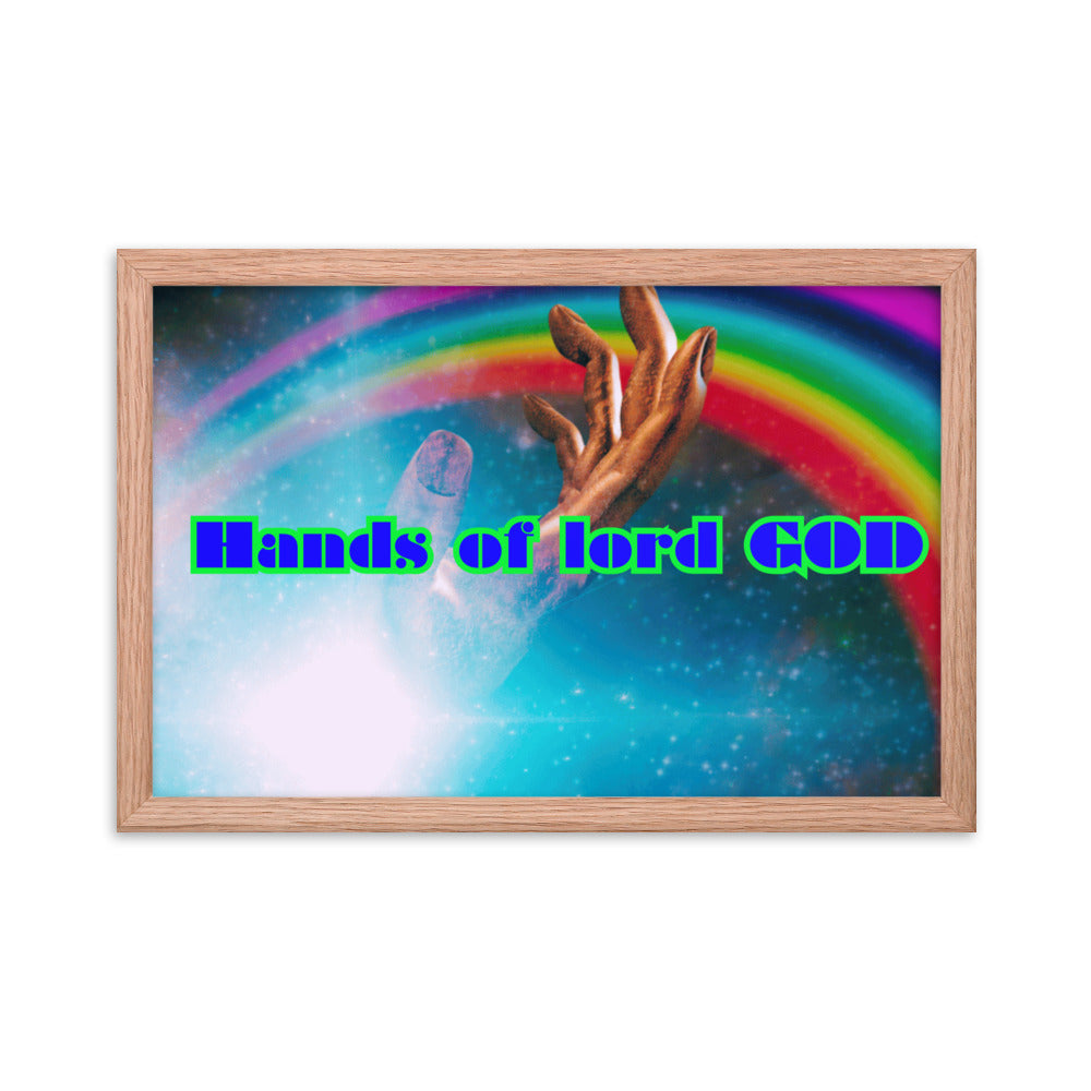 Hands of GOD, Touch me Lord,  Framed poster