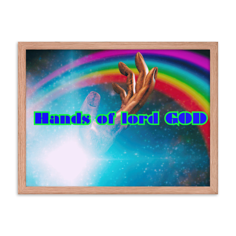 Hands of GOD, Touch me Lord,  Framed poster