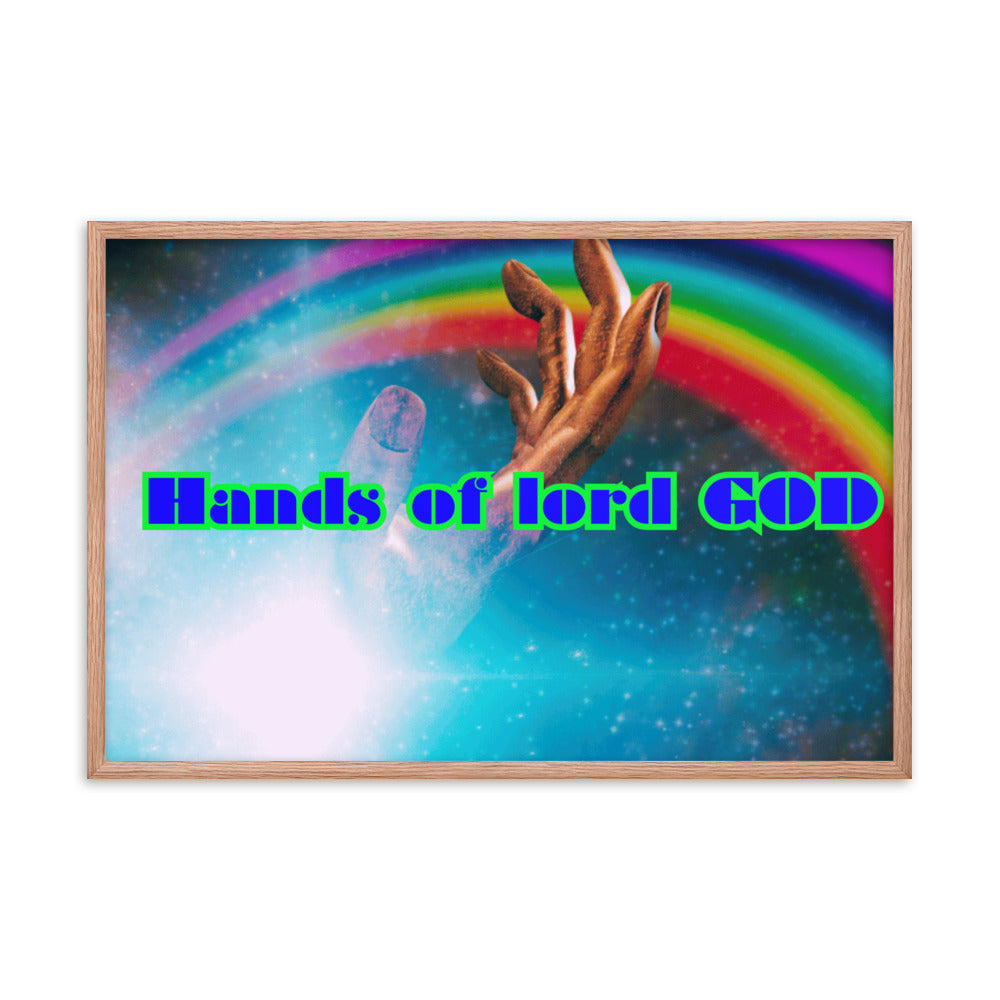 Hands of GOD, Touch me Lord,  Framed poster