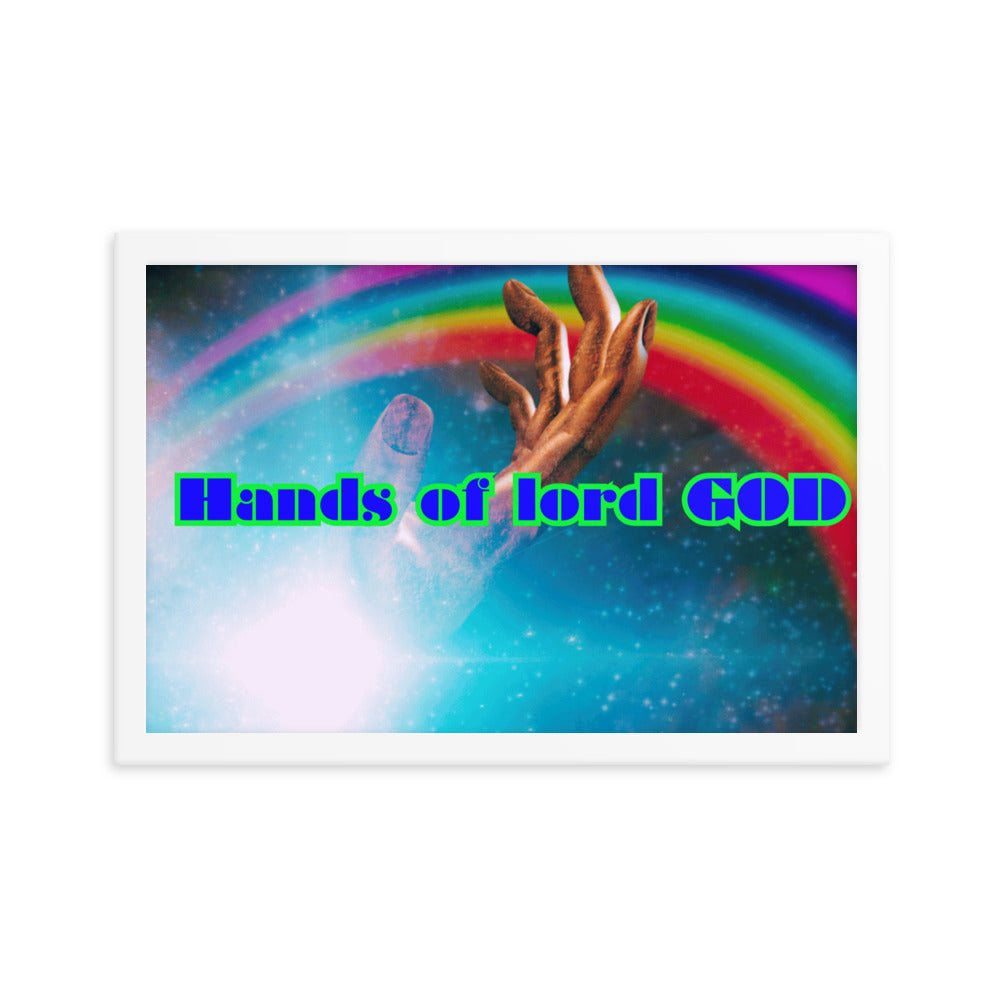 Hands of GOD, Touch me Lord,  Framed poster