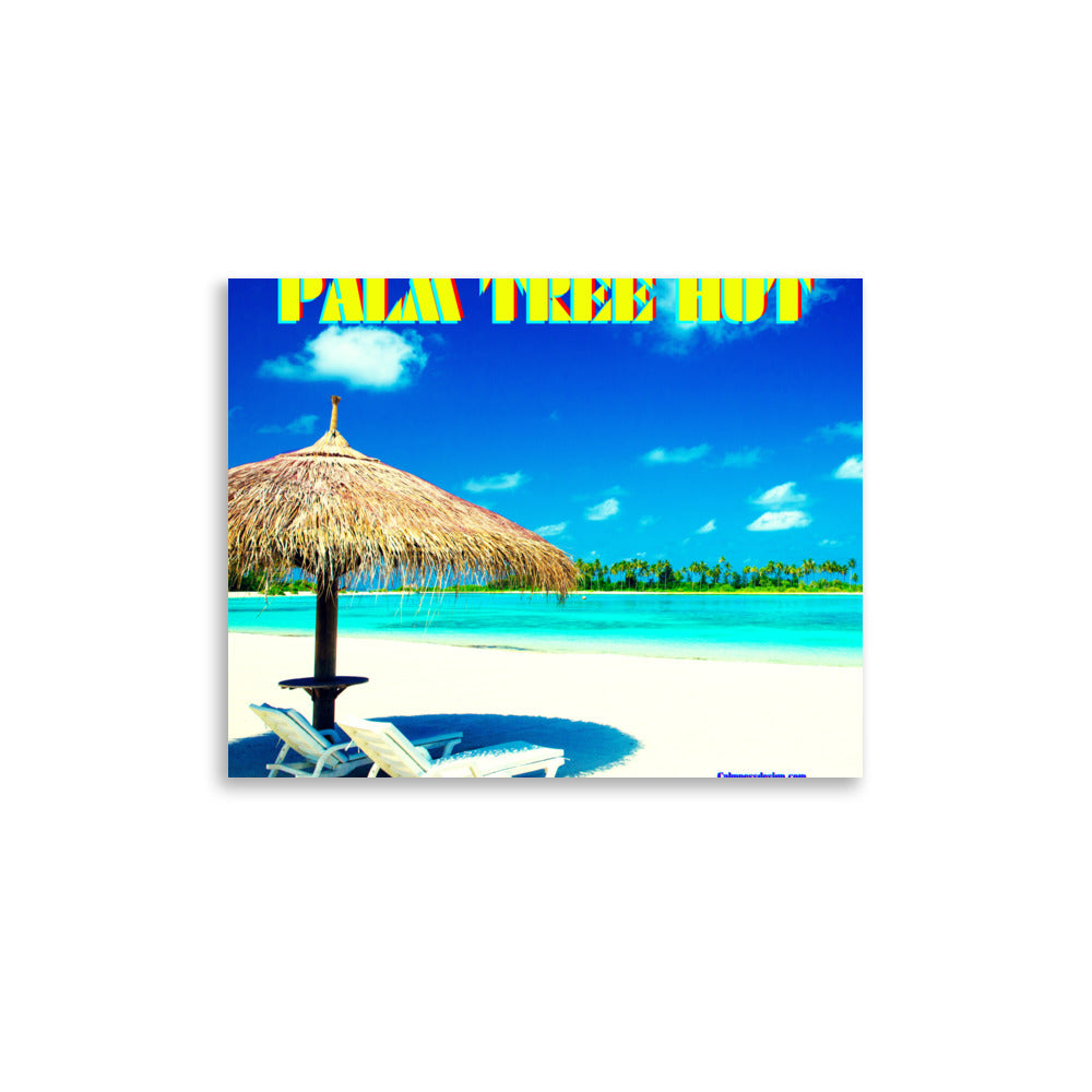 PALM TREE HUT   Poster