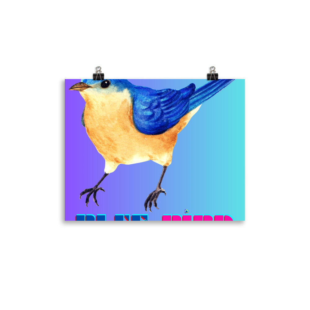 Calmness Designs, Blue Bird,  Poster