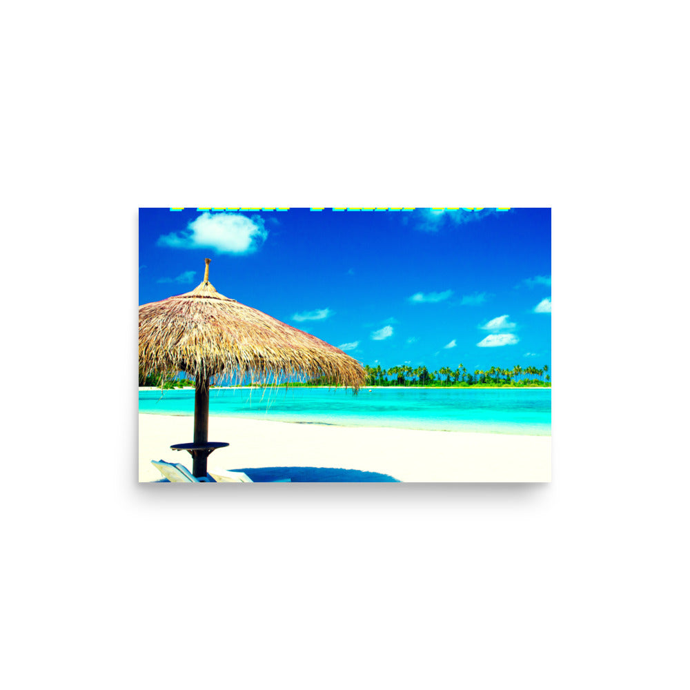 PALM TREE HUT   Poster