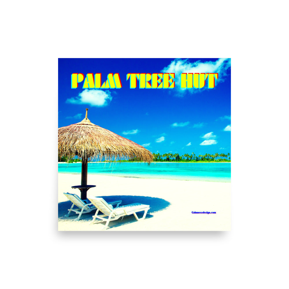 PALM TREE HUT   Poster