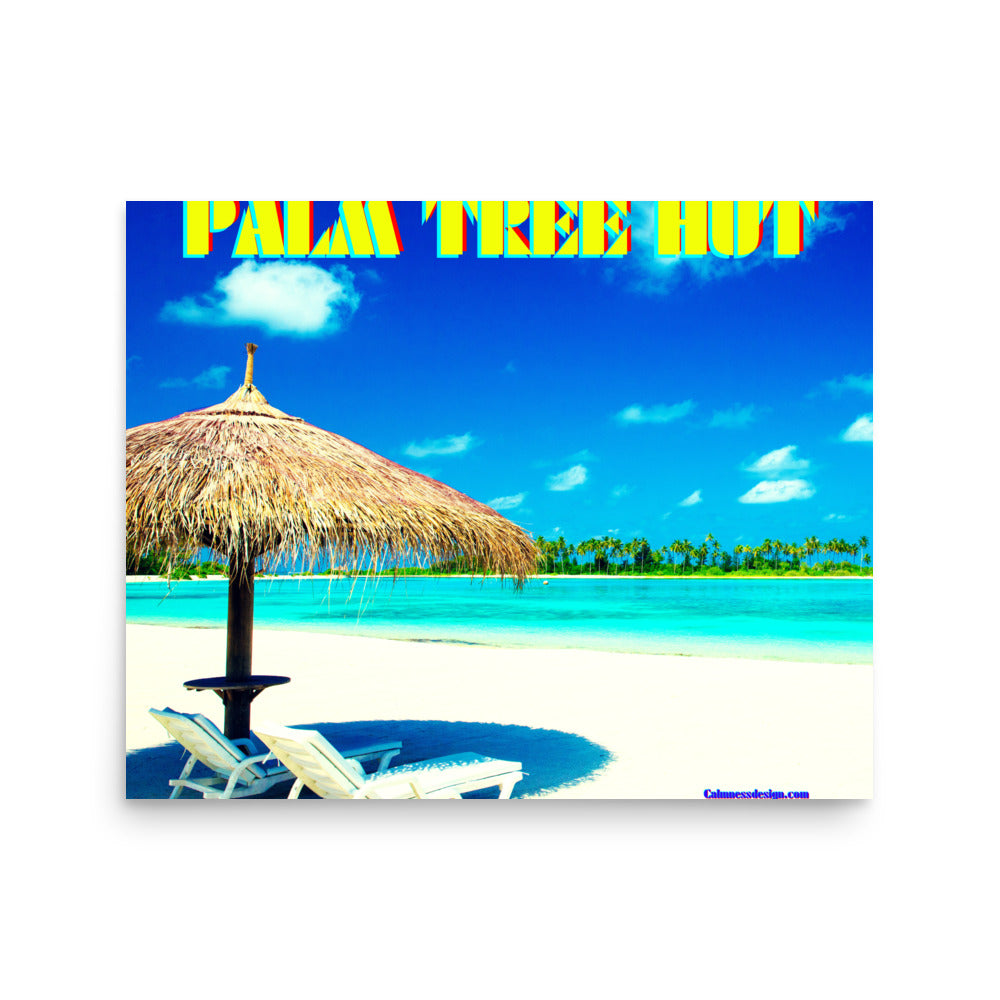 PALM TREE HUT   Poster