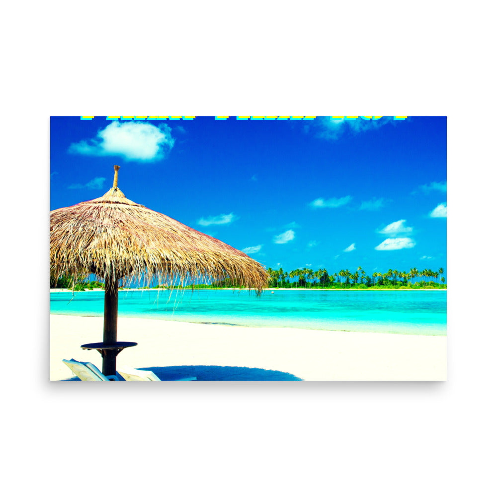 PALM TREE HUT   Poster