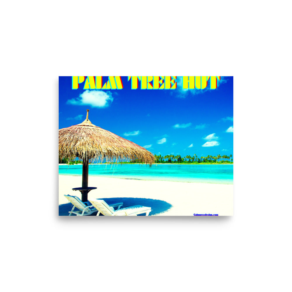 PALM TREE HUT   Poster