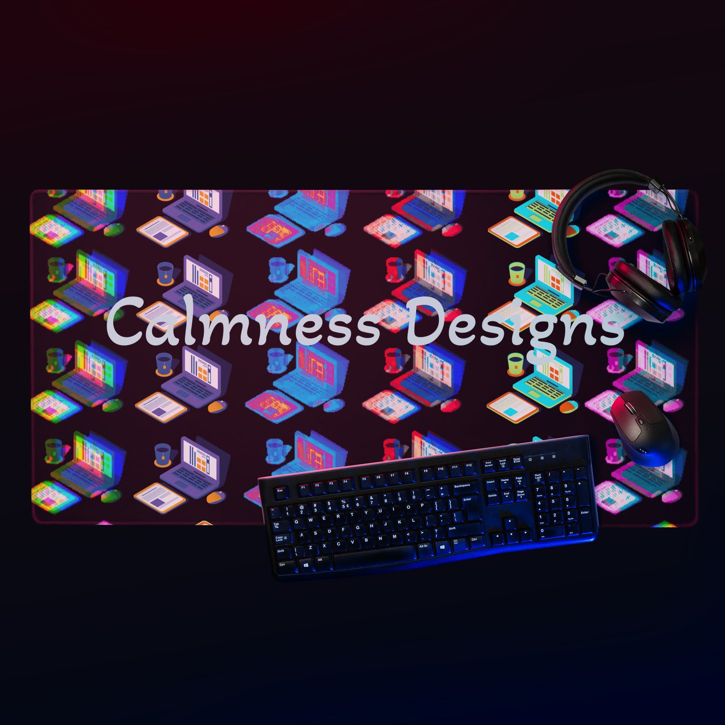 Isomentric Textured Workspace, Calmness Designs, Creative Designs,  Gaming mouse pad