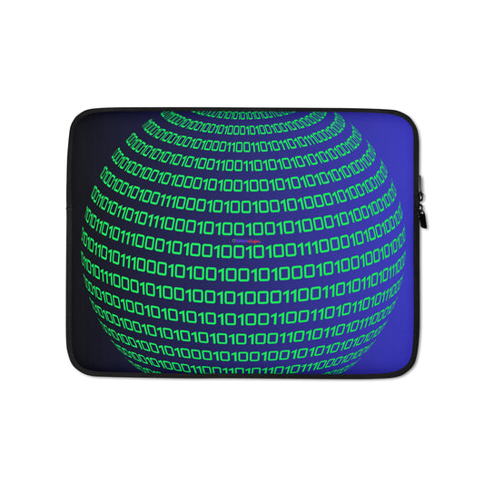 Sphere Binary Code ICON, Ones and Zeros, CALMNESS DESIGNS,  Creative Designer's,  Laptop Sleeve