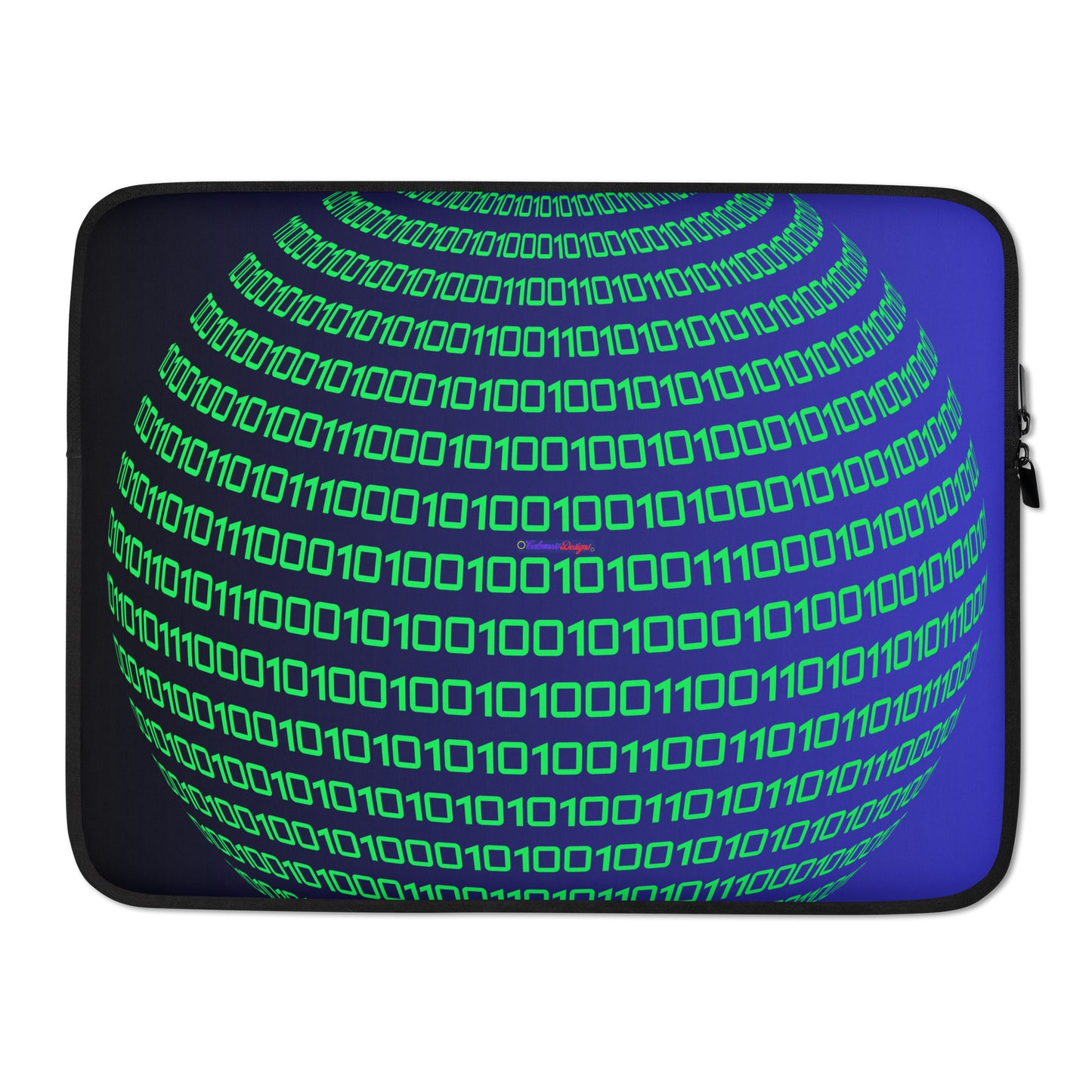 Sphere Binary Code ICON, Ones and Zeros, CALMNESS DESIGNS,  Creative Designer's,  Laptop Sleeve