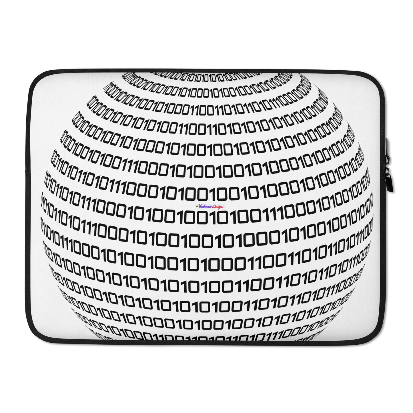 Sphere Binary Code ICON, Ones and Zeros, CALMNESS DESIGNS,  Creative Designer's,  Laptop Sleeve