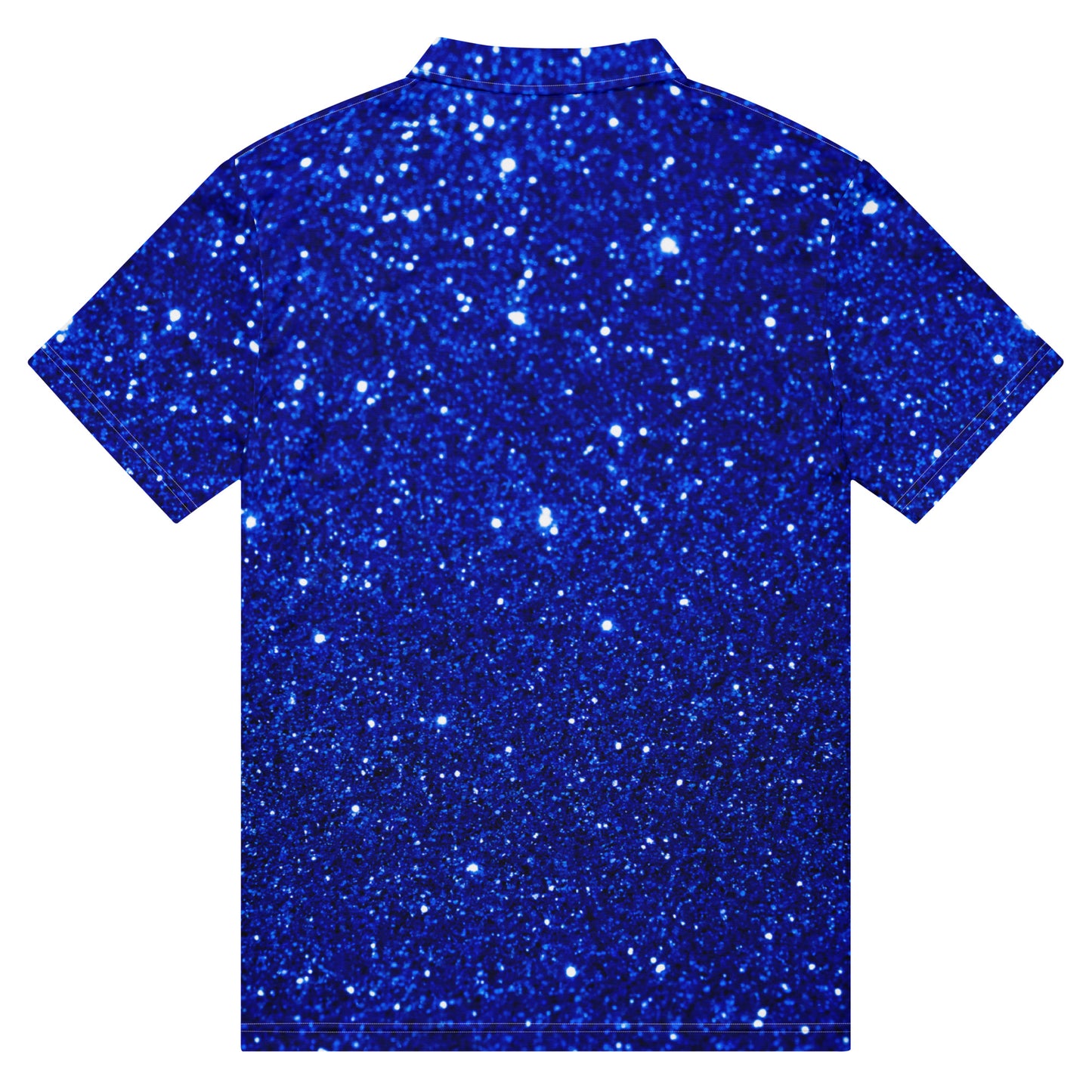 Sparkling Blue Color Sparkling Designs By Calmnessdesign.COM, Men’s slim fit polo