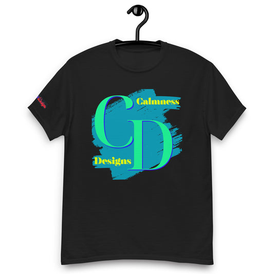 Logo CALMNESS DESIGNS, (C D), Calmness Designs, Creative Designs,   Men's classic tee