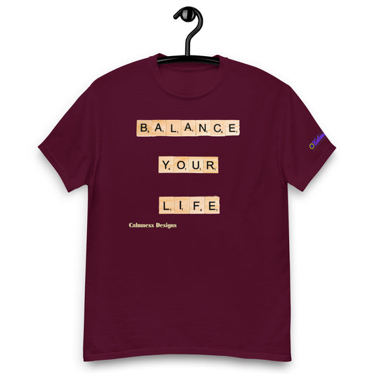 BALANCE YOUR LIFE,   Calmness Designs, Creative Designs,   Men's classic tee