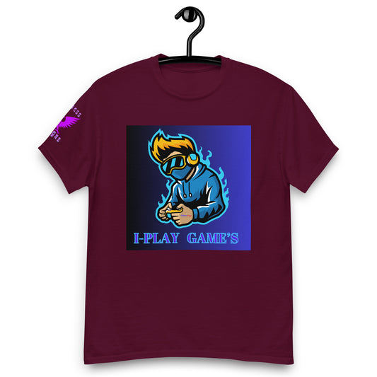 Gamer Logos, I-PLAY GAME'S, Gaming Controller,  Gaming Headphone, CALMNESS DESIGNS,  Creative Designer's, Men's classic tee