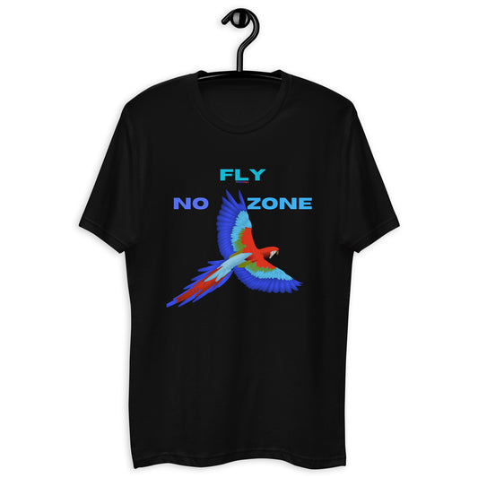 No Fly Zone, Beautiful Parrot Colorful, Flying, Calmness Designs,  Short Sleeve T-shirt