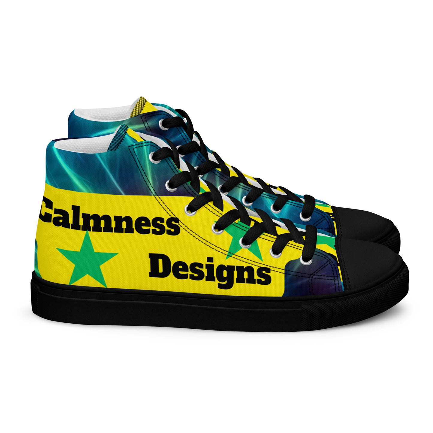 Spiral Fibonacci Pattern,  Creative Designs, Calmness Designs,    Men’s high top canvas shoes