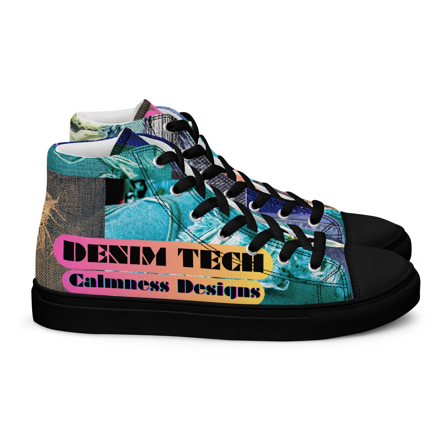 Denim Tech, Calmness Designs,  Men’s high top canvas shoes