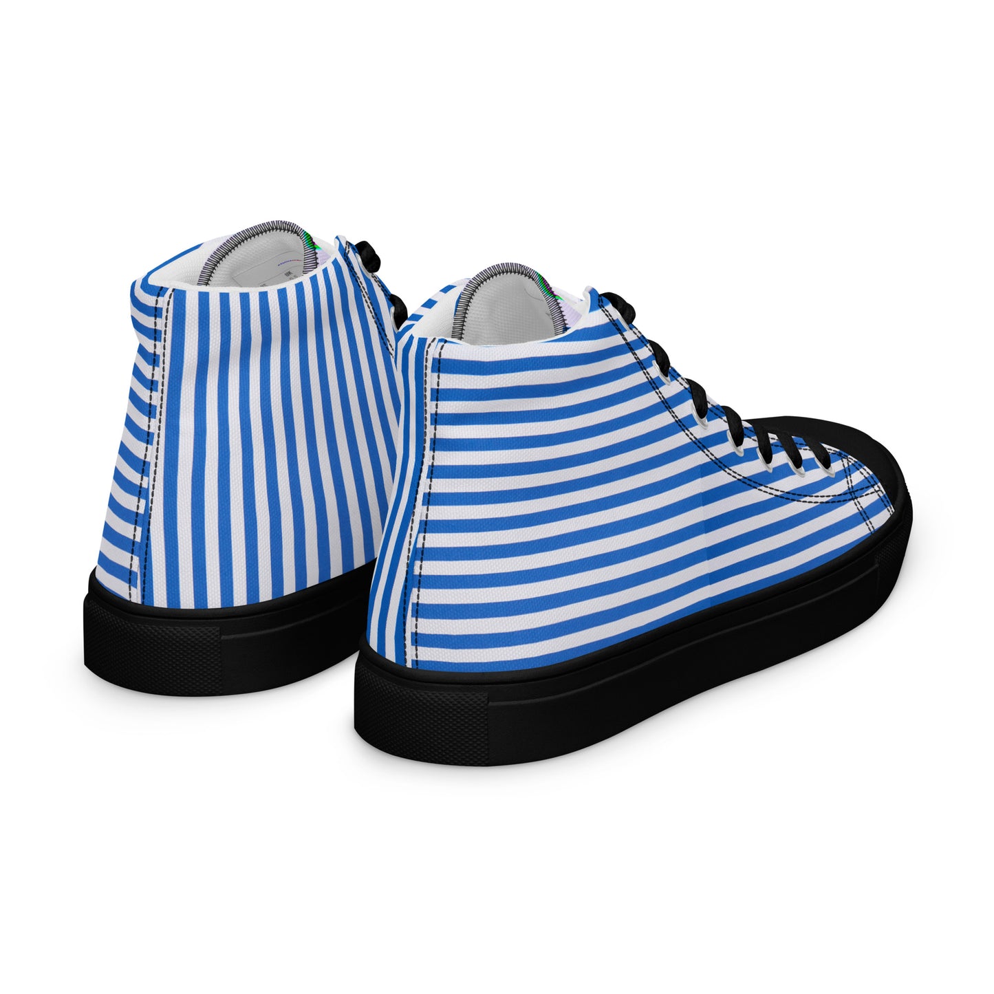 Stripes, Calmness Designs,   Men’s high top canvas shoes