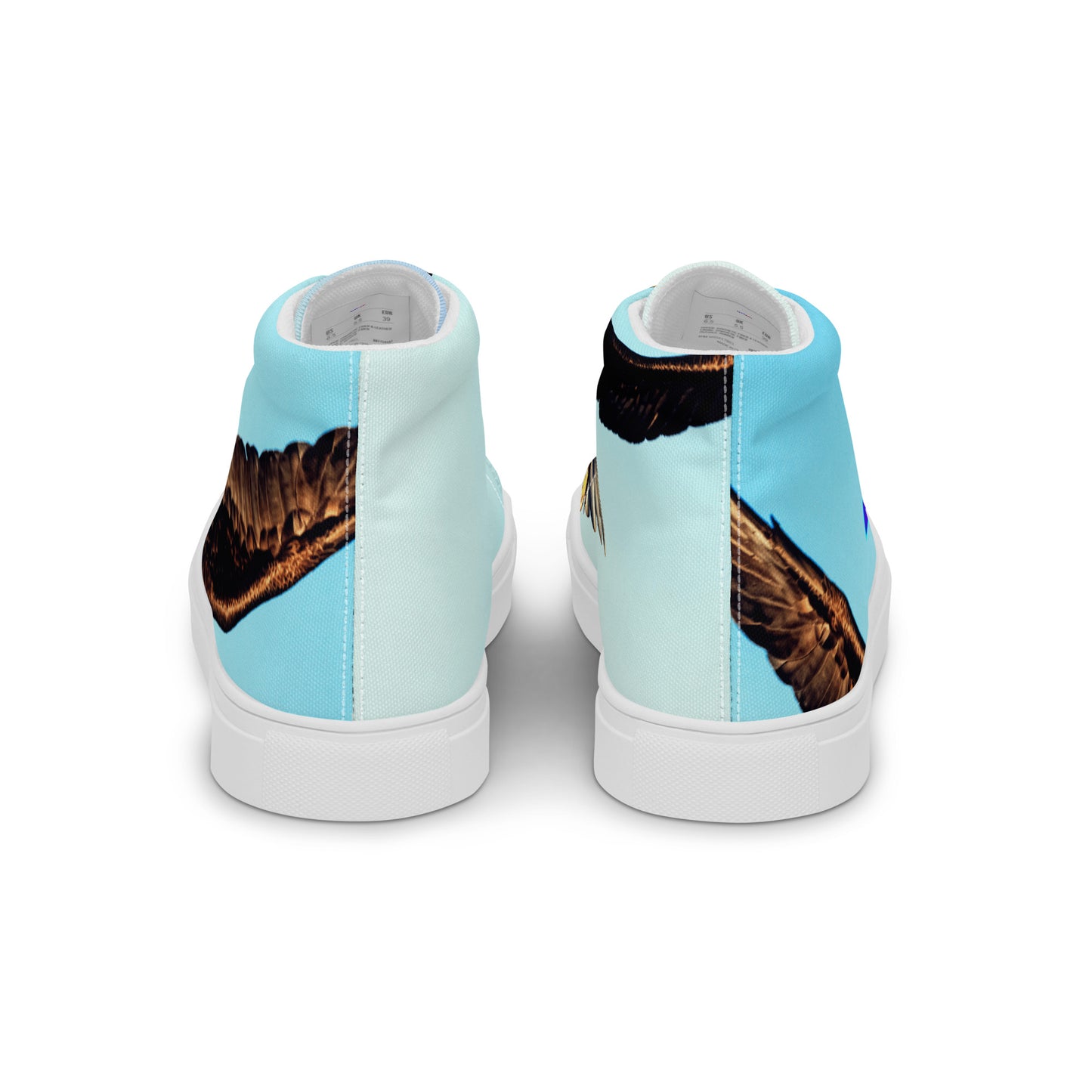 Calmness Designs, Bald Head, FLY-AWAY PLAYER 66  Men’s high top canvas shoes