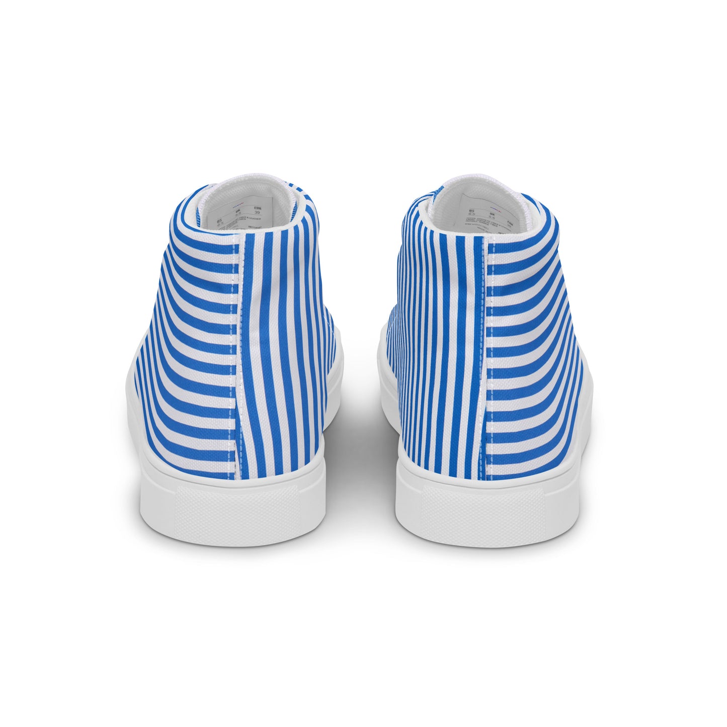 Stripes, Calmness Designs,   Men’s high top canvas shoes