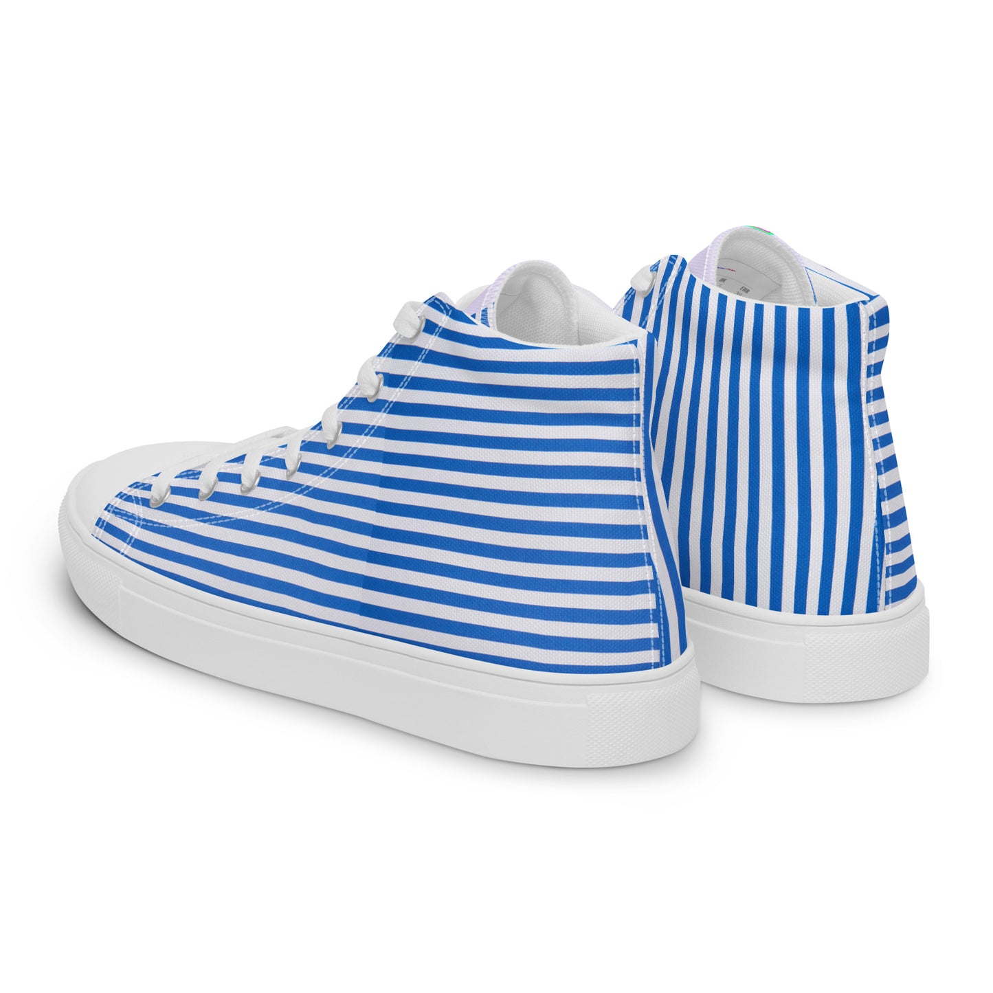 Stripes, Calmness Designs,   Men’s high top canvas shoes